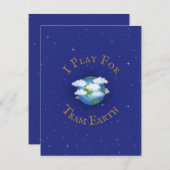 「チーム遊アースに向けて」カスタムグローバル行動主義 ノートカード (正面/裏面)