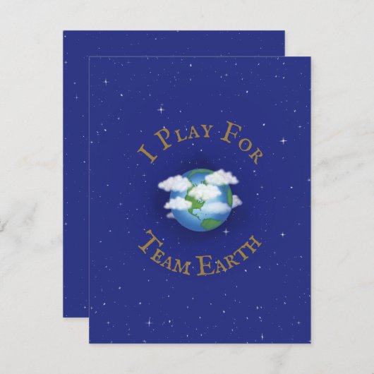 「チーム遊アースに向けて」カスタムグローバル行動主義 ノートカード (正面/裏面)