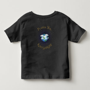 「チーム遊・アースに向けて」世界の人口カスタム トドラーTシャツ