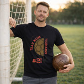 チーム選手名と背番号入りプレミアムサッカーボール Tシャツ