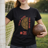 チーム選手名と背番号入りプレミアムサッカーボール Tシャツ