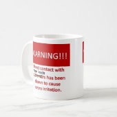 チーム鉛の警告 コーヒーマグカップ (正面左)