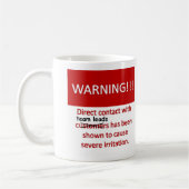 チーム鉛の警告 コーヒーマグカップ (左)