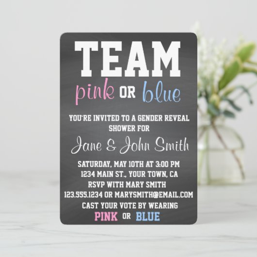 チーム青いですかピンクの性は招待状を明らかにします 招待状 (スタンド正面)