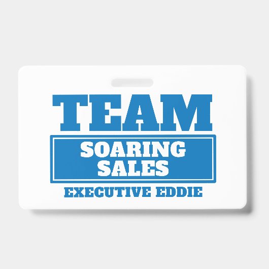 チーム青パーソナライズされた名チーム建物バッジ バッジ (表面)