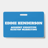 チーム青パーソナライズされた名チーム建物バッジ バッジ (裏面)