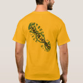 チーム青写真の金ゴールドのワイシャツ Tシャツ (裏面)