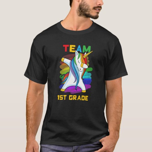 チーム1年生ユニコーンダービング新学期クラ Tシャツ (正面)
