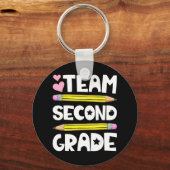 チーム2年生おもしろい2年生新学期先生S キーホルダー (正面)