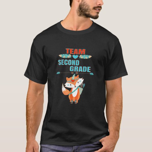 チーム2年生かわいいキツネスクールベクターSに戻る Tシャツ (正面)