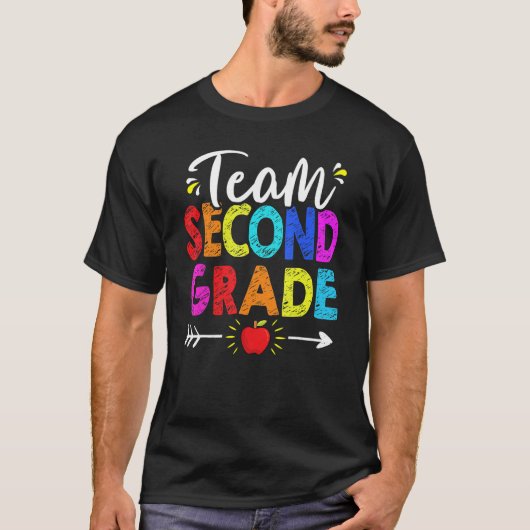 チーム2年生シャツ先生学生戻るT Tシャツ (正面)