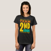 チーム2年生ペンシル新学期先生シュトゥード Tシャツ (正面フル)