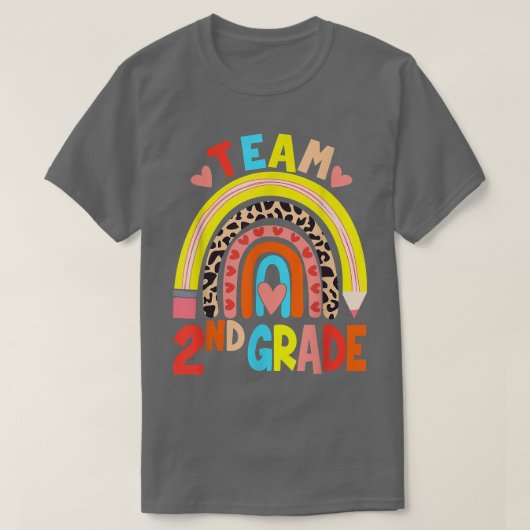 チーム2年生レインボーヒョウ新学期テアック Tシャツ (デザイン正面)