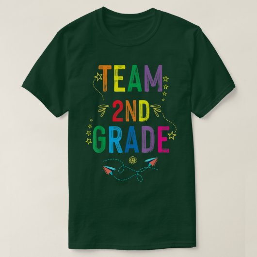 チーム2年生新学期幼稚園先生 Tシャツ (デザイン正面)