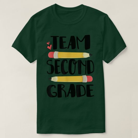チーム2年生2年生おもしろい新学期先生 Tシャツ (デザイン正面)