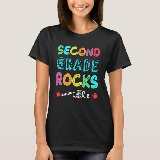 チーム2年生Hello 2年生Rocks戻るSc Tシャツ (正面)
