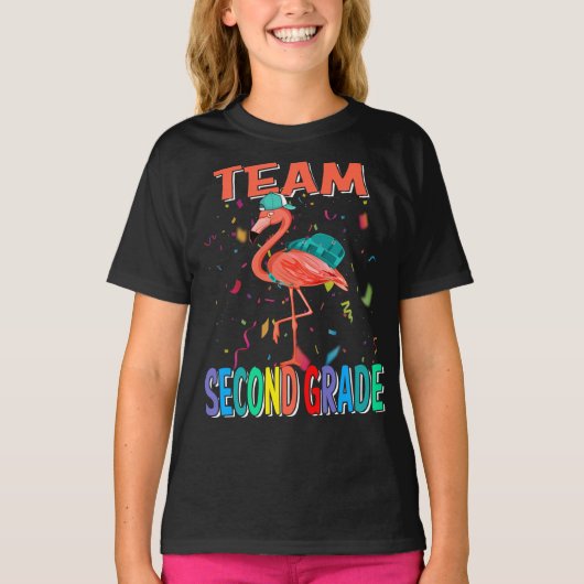 チーム2級フラミンゴ新学期 Tシャツ (正面)
