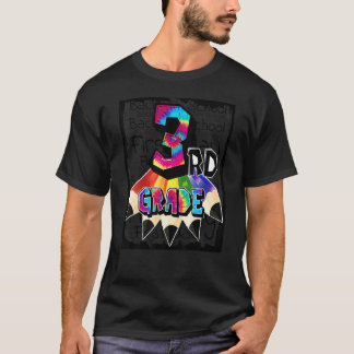 チーム3年生タイポグラフィ絞り染め先生戻る Tシャツ