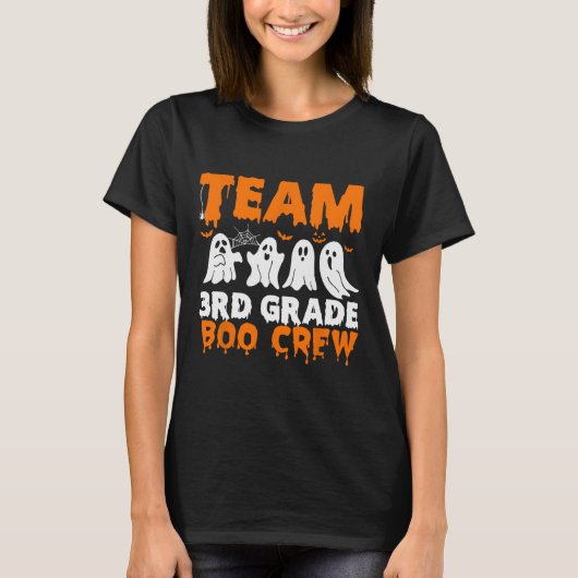 チーム3年生ブークルーハロウィーン幽霊 Tシャツ (正面)