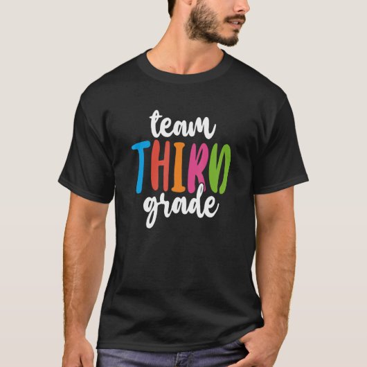 チーム3年生3年生の先生学生の戻る Tシャツ (正面)
