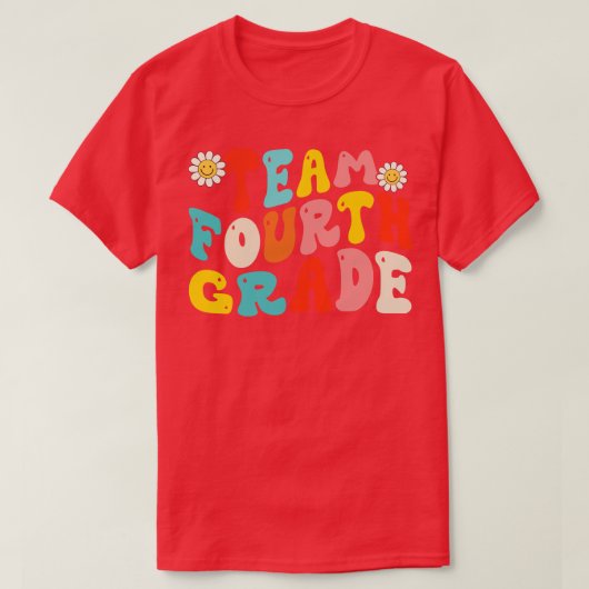 チーム4年生新学期4年生先生 Tシャツ (デザイン正面)