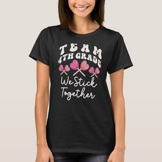 チーム4年生We stick Together 4先生He Tシャツ (正面)