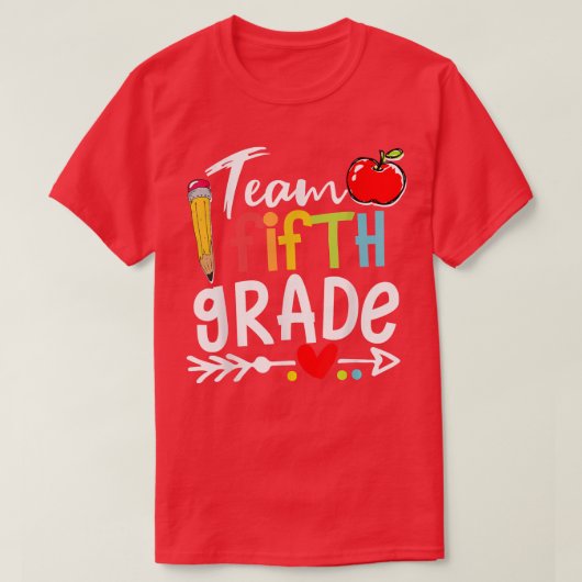 チーム5年生ハロー5年生新学期フー Tシャツ (デザイン正面)