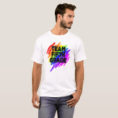 チーム5年生レインボー5年生新学期 Tシャツ (正面フル)