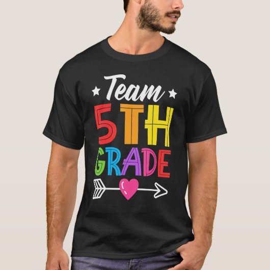 チーム5年生先生学生児童新学期 Tシャツ (正面)