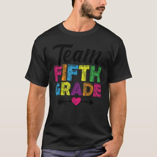 チーム5年生先生学生新学期A Tシャツ (正面)