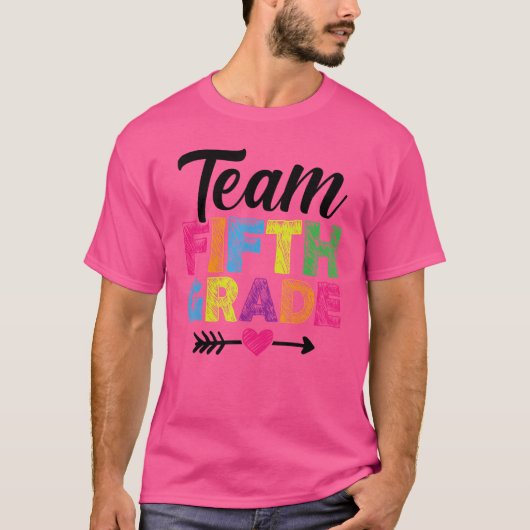 チーム5年生先生学生新学期A Tシャツ (正面)