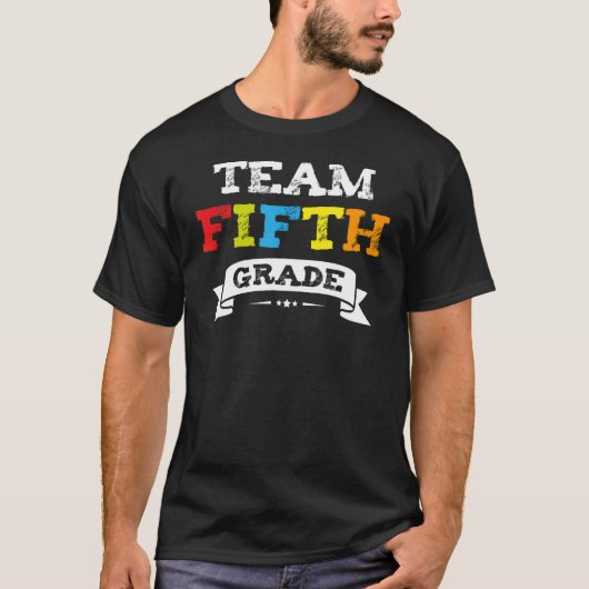 チーム5年生先生学生新学期T- Tシャツ (正面)