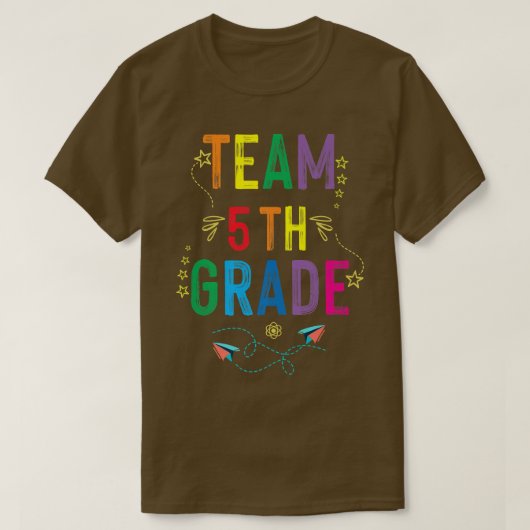 チーム5年生新学期幼稚園先生 Tシャツ (デザイン正面)