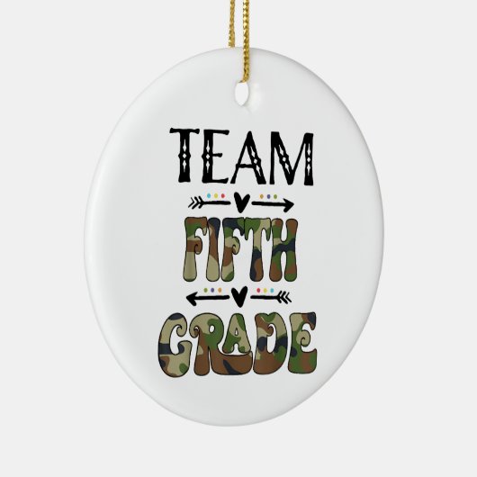 チーム5年生新学期日迷彩柄先生 セラミックオーナメント (右)