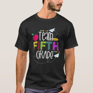 チーム5年生1日目の学校先生学生 Tシャツ