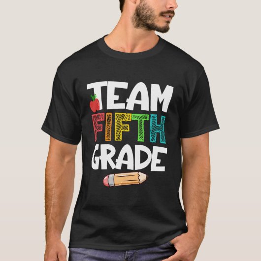 チーム5年生5年生先生の学生の子どもたち Tシャツ (正面)