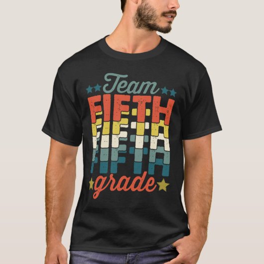 チーム5年生5年生新学期先生子 Tシャツ (正面)