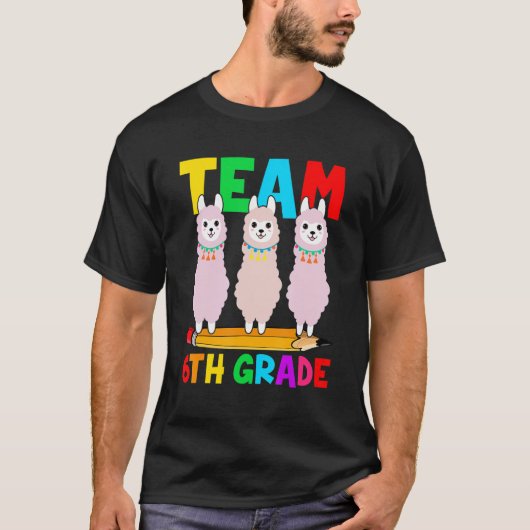 チーム6年生ラマ新学期初日 Tシャツ (正面)