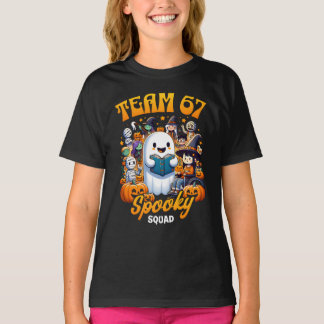 チーム67 スプーキー スクワッド おもしろい シックス セブン ミーム 6 7 ハロウィン Tシャツ