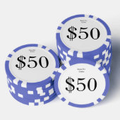 チーム6 (おもしろいカジノマネー) $50カジノコイン ポーカーチップ (積み重ね)
