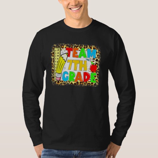 チーム7年生先生学生2年生バックT Tシャツ (正面)