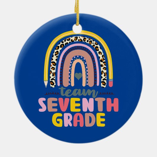 チーム7年生7年生先生学生チーム戻る セラミックオーナメント (裏面)