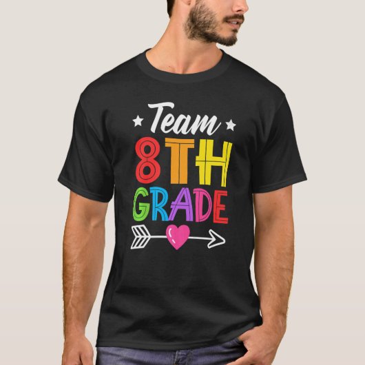 チーム8年生先生学生児童新学期 Tシャツ (正面)