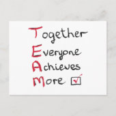 チーム - みんなで一緒にすればもっとできる ポストカード (正面)