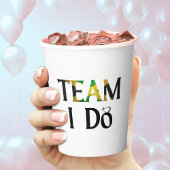 チーム アイ ドゥ ジャマイカ国旗 ウェディング バチェロレッテパーティー 紙コップ