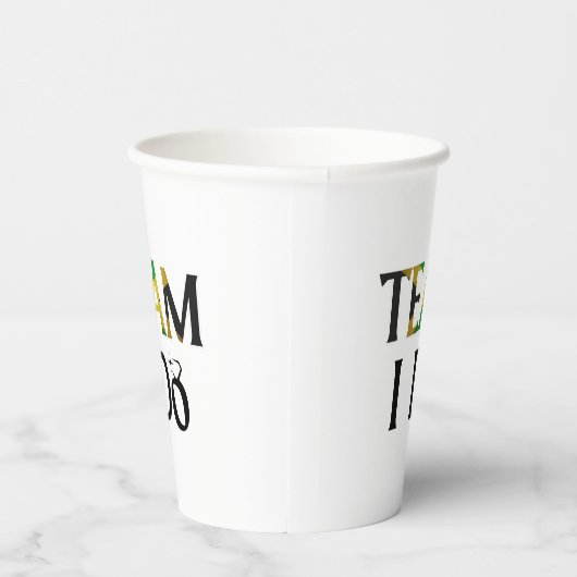 チーム アイ ドゥ ジャマイカ国旗 ウェディング バチェロレッテパーティー 紙コップ (右)