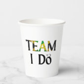 チーム アイ ドゥ ジャマイカ国旗 ウェディング バチェロレッテパーティー 紙コップ (正面)