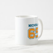 チーム カラー ジャージ 番号 コーヒーマグカップ (正面右)