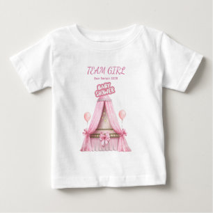 チーム ガール ベイビー シャワー 2025 ファミリー オーバーオール ベビーTシャツ