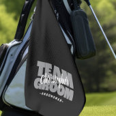 チーム グルーム グルームズマン ゴルファー スポーツ プロ ブラック グレー ゴルフタオル